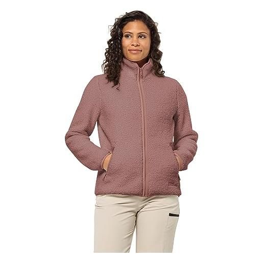 Jack Wolfskin giacca high curl w pile, afterglow, s donna