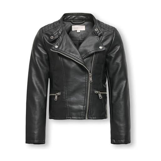 Only faux leather jacket biker faux leather jacket black 158 black 1