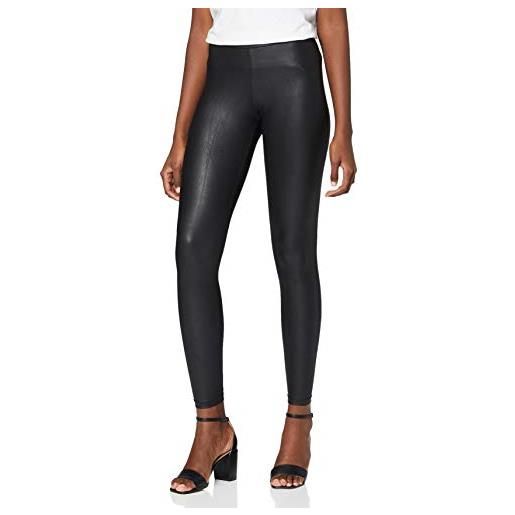 PIECES new shiny leggings noos, leggings donna, nero (black), 40 (taglia produttore: l/xl)