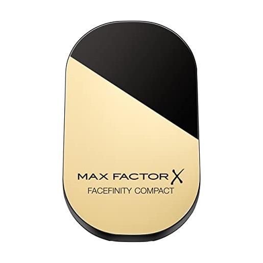 Max Factor - fondotinta compatto facefinity compact - formula opacizzante a lunga durata - 33 crystal beige - 10 g
