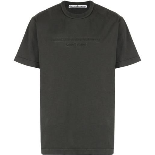 Alexander Wang t-shirt girocollo con logo - grigio