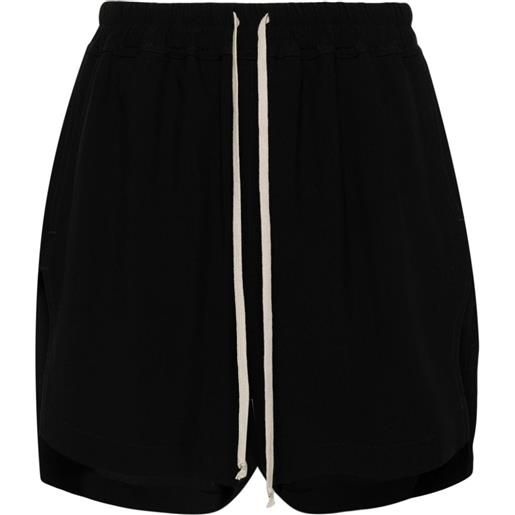 Rick Owens shorts con coulisse - nero