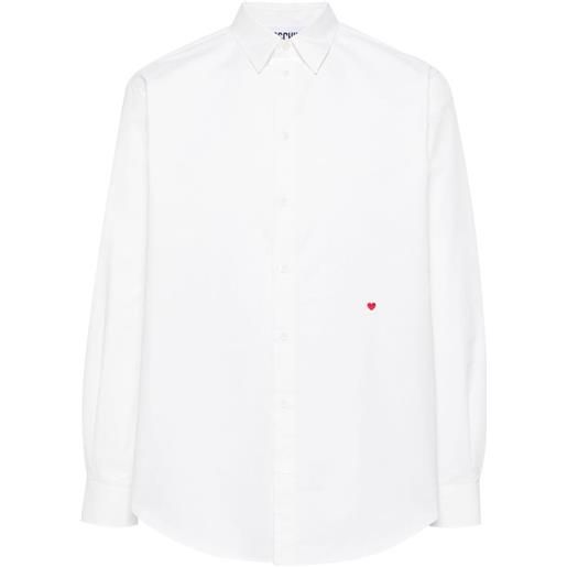 Moschino camicia con ricamo - bianco