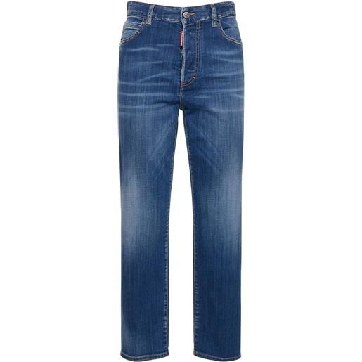 DSQUARED2 jeans dritti vita alta boston in denim