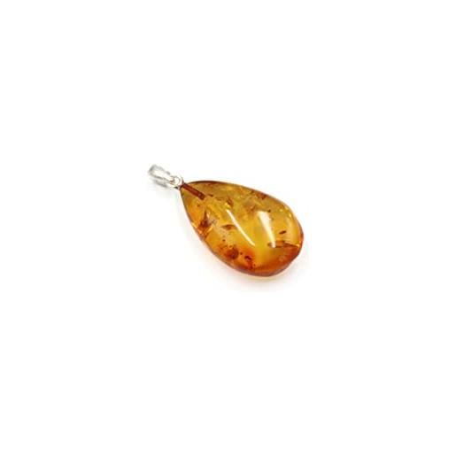 amber-us ciondolo ambra color cognac con fiocco in argento sterling 925 | collana con ciondolo in ambra baltica | gioielli in ambra, argento ambra argento, ambra