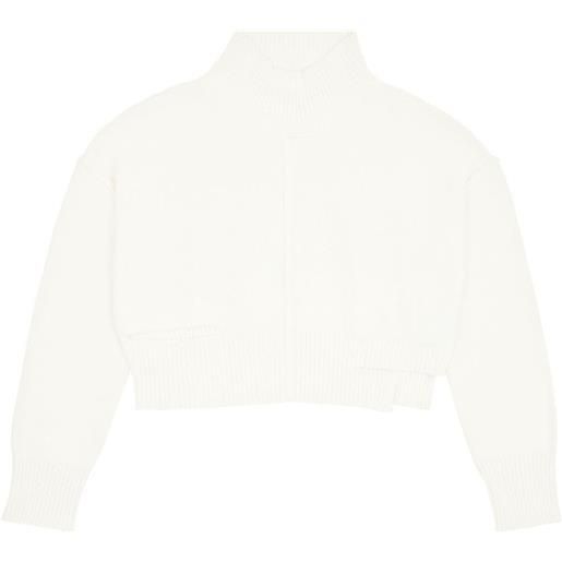 MM6 Maison Margiela maglione a collo alto con dettaglio cut-out - bianco