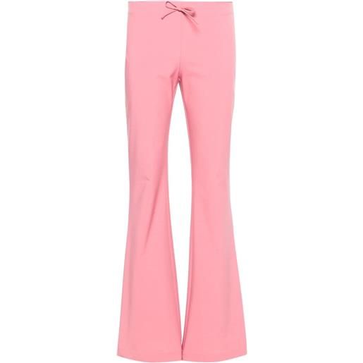 Blumarine pantaloni svasati con fiocco - rosa