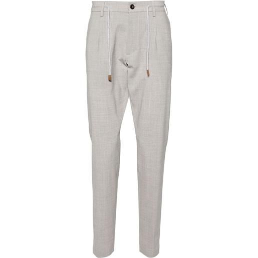 Eleventy pantaloni affusolati con coulisse - grigio