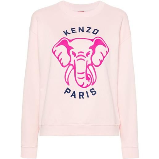 Kenzo felpa con logo elephant - rosa