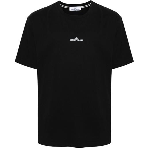 Stone Island t-shirt con stampa - nero