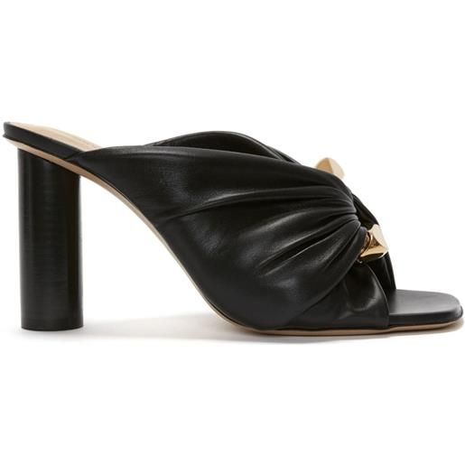 JW Anderson mules corner con arricciatura - nero