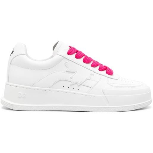 Dsquared2 maple leaf leather sneakers - bianco