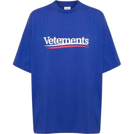 VETEMENTS t-shirt con stampa - blu