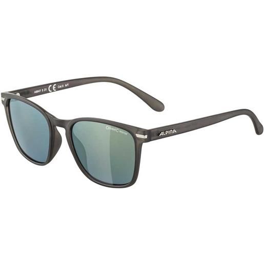 Alpina yefe mirrored polarized sunglasses nero, grigio gold mirror/cat3