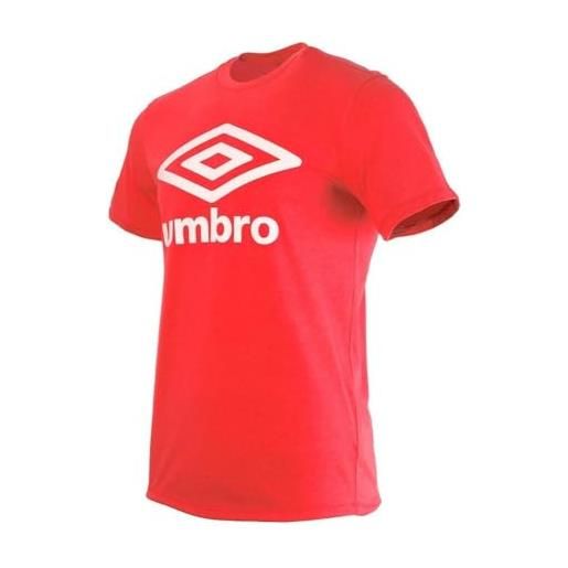 Umbro fw large logo cotton tee t-shirt, rosso (goji berry gsg), small uomo