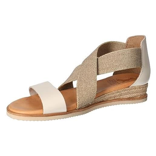 2Go Fashion 8916-802-100, sandali con zeppa donna, bianco crema, 41 eu