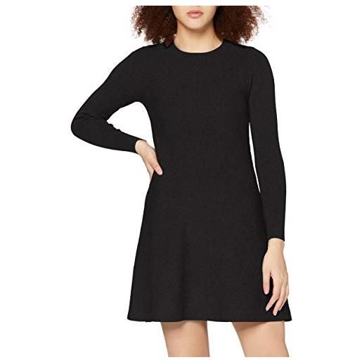 Vero moda vmnancy ls knit dress noos vestito, nero (black black), 40 (taglia produttore: x-small) donna
