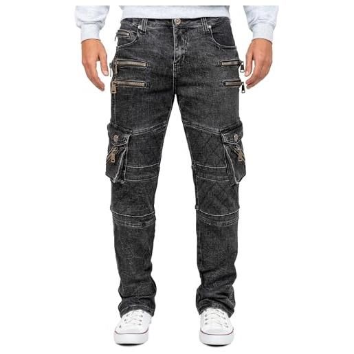 Kosmo Lupo uomo jeans km060-1 nero w34/l34