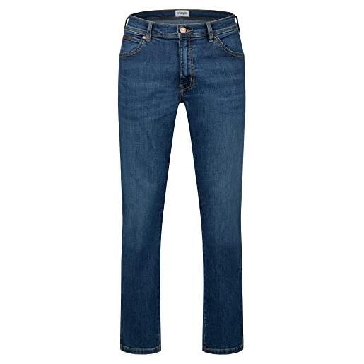 Wrangler texas stretch straight jeans da uomo, grigio scuro , 40w x 34l