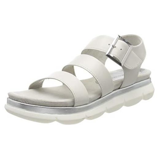 Marco tozzi 2-2-28552-24, sandali con cinturino alla caviglia donna, bianco (white 100), 39 eu