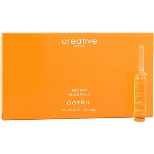 Cotril creative walk nutro miracle potion 10x12ml - siero nutriente in fiale capelli secchi