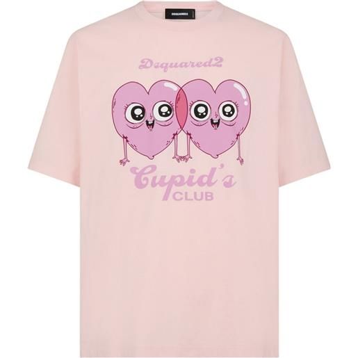 Dsquared2 t-shirt cupid's club - rosa
