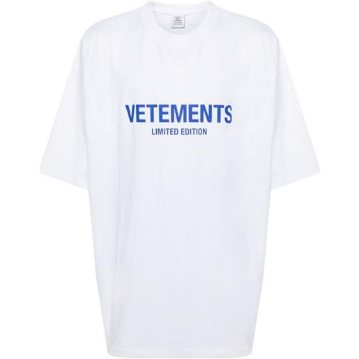 VETEMENTS t-shirt con stampa - bianco
