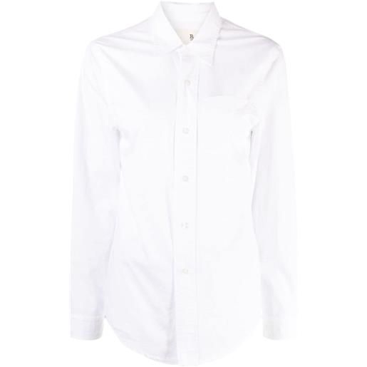 R13 camicia con design a strati - bianco