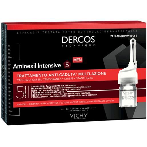 VICHY LABORATOIRES dercos technique - men aminexil intensive 5 trattamento anti-caduta multi-azione 21 flaconi