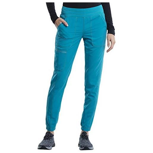 CHEROKEE workwear ww revolution natural rise jogger, ww011, l, teal blue