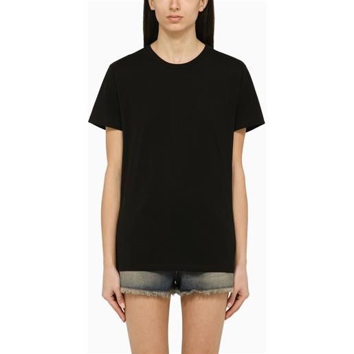 ISABEL MARANT t-shirt girocollo nera in cotone con logo
