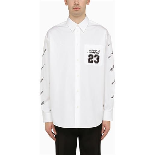 Off-White™ camicia oversize bianca con logo 23