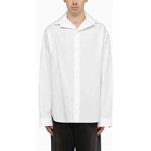 Balenciaga camicia kick collar oversize bianca