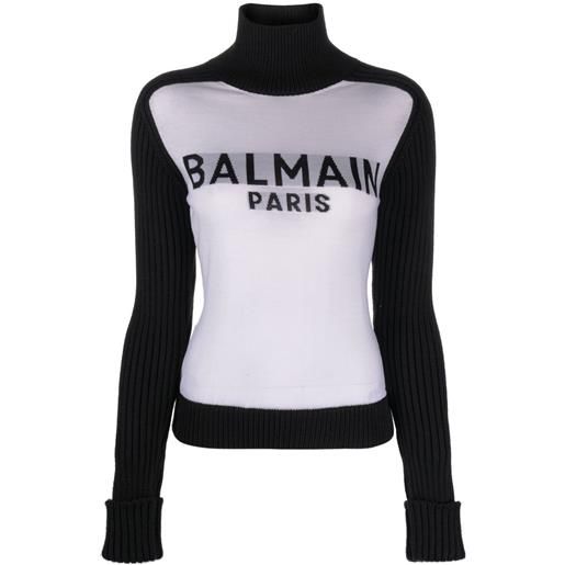 Balmain maglione con design color-block - bianco