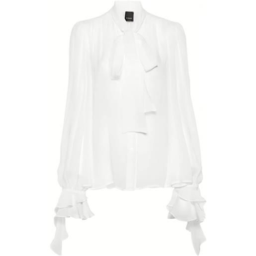 PINKO camicia drappeggiata - bianco