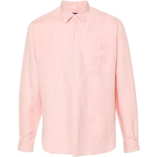 Ralph Lauren Purple Label camicia con ricamo - rosa