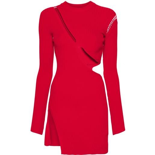 The Attico abito corto con cut-out - rosso