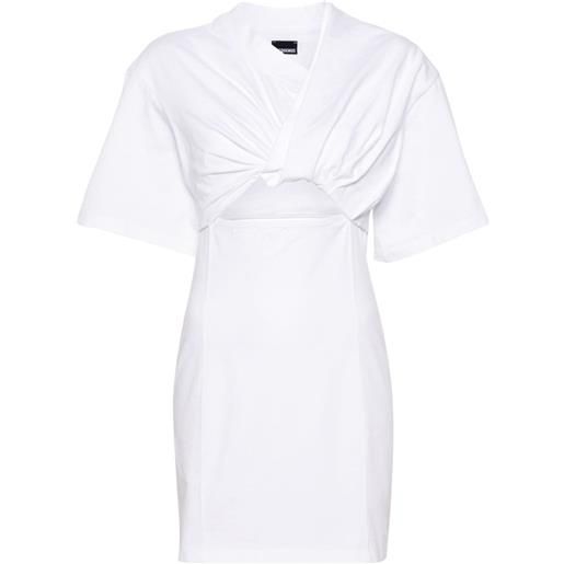 Jacquemus abito corto la robe t-shirt bahia - bianco