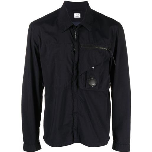 C.P. Company giacca-camicia con applicazione - blu