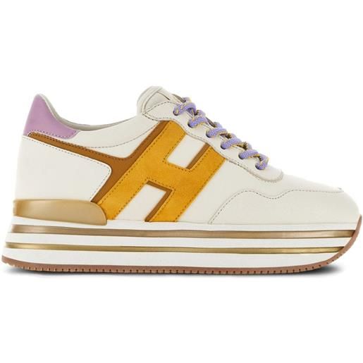 Hogan sneakers h483 con plateau - bianco
