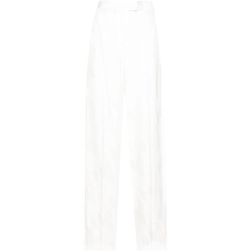 The Attico pantaloni con effetto jacquard - bianco