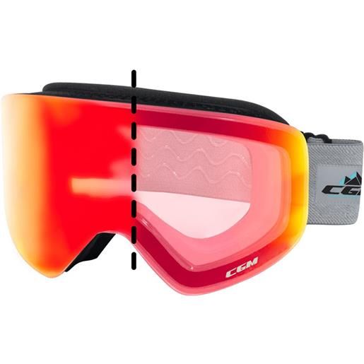 Cgm 781a mag ski goggles nero photocromatica iridium plus red/cat1-cat3