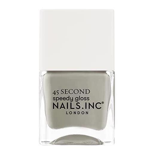 Nails Inc nails. Inc 45 second speedy gloss made in marylebone 14 ml, smalto grigio per unghie