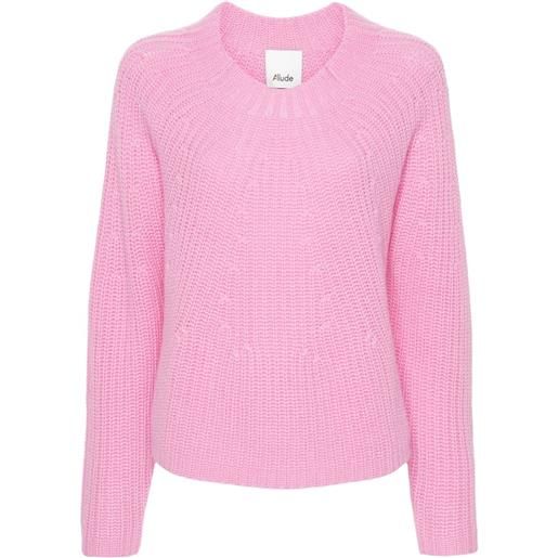 Allude maglione a coste girocollo - rosa