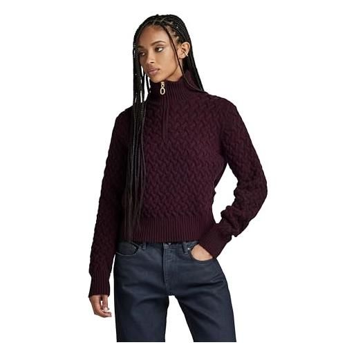 G-STAR RAW chunky knitted skipper sweater donna , viola (lt maze d23922-d170-8880), s