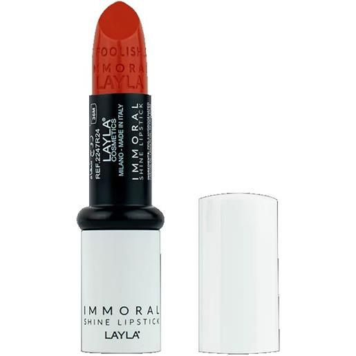 LAYLA COSMETICS Srl layla rossetto immoral shine lipstick n. 26 immortalred __+1coupon__