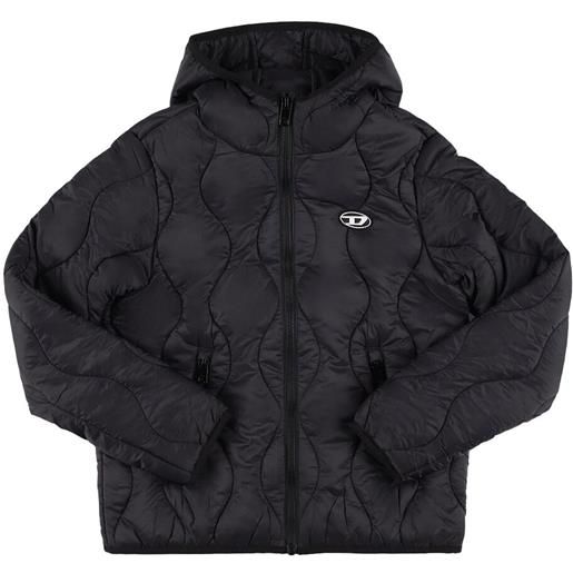 DIESEL KIDS giacca antivento in nylon con logo