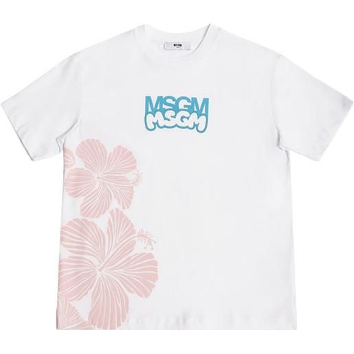 MSGM t-shirt in jersey di cotone con stampa