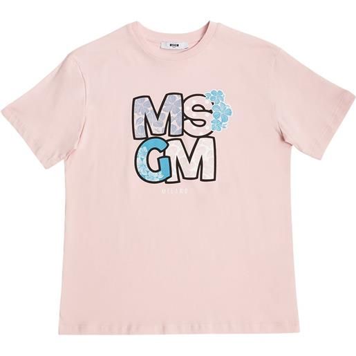 MSGM t-shirt in jersey di cotone stampato