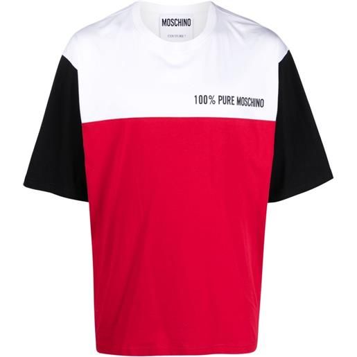 Moschino t-shirt con design color-block - rosso